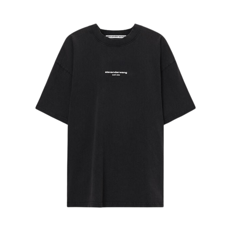 Alexander Wang Logo Print Short-Sleeve Tee 'Washed Black'