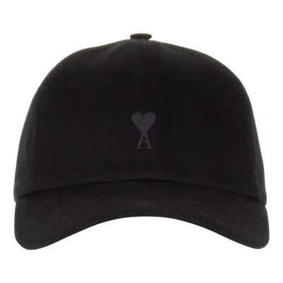 AMI SS26 Ami De Coeur Cotton Gabardine Cap 'Black'