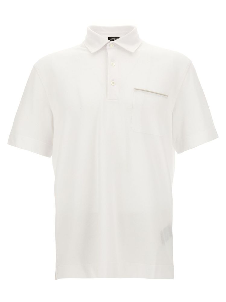 Zegna Piqué Chest-Pocket Polo Shirt