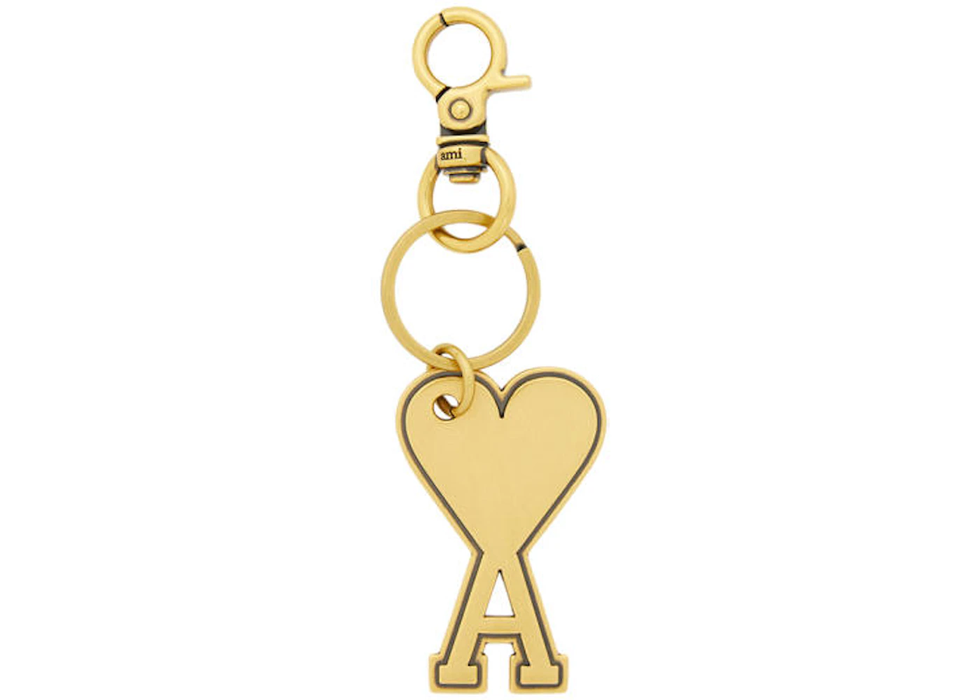 Ami Paris Ami de Coeur Keyring Brass