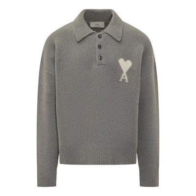 AMI Big Heart Logo Sweater 'Gray'
