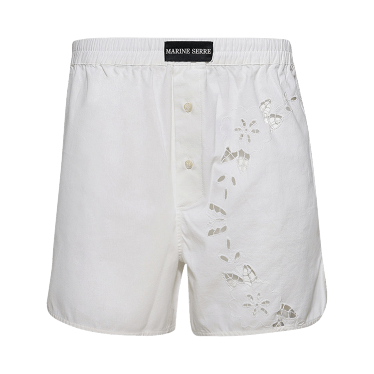 Marine Serre Regenerated Household Linen Short 'White'