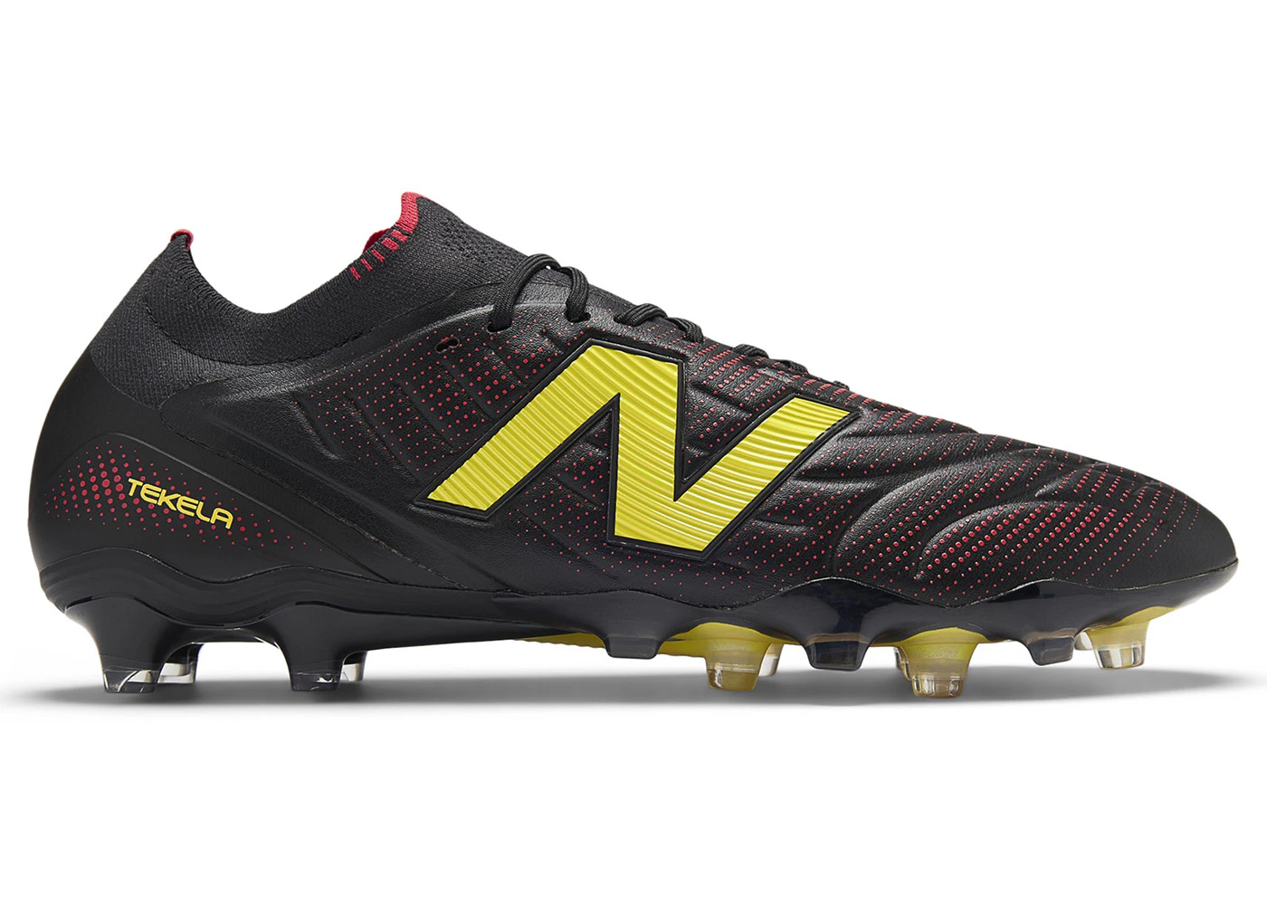New Balance Tekela Elite Low FG v5 Black Punch Yellow Fire Cracker
