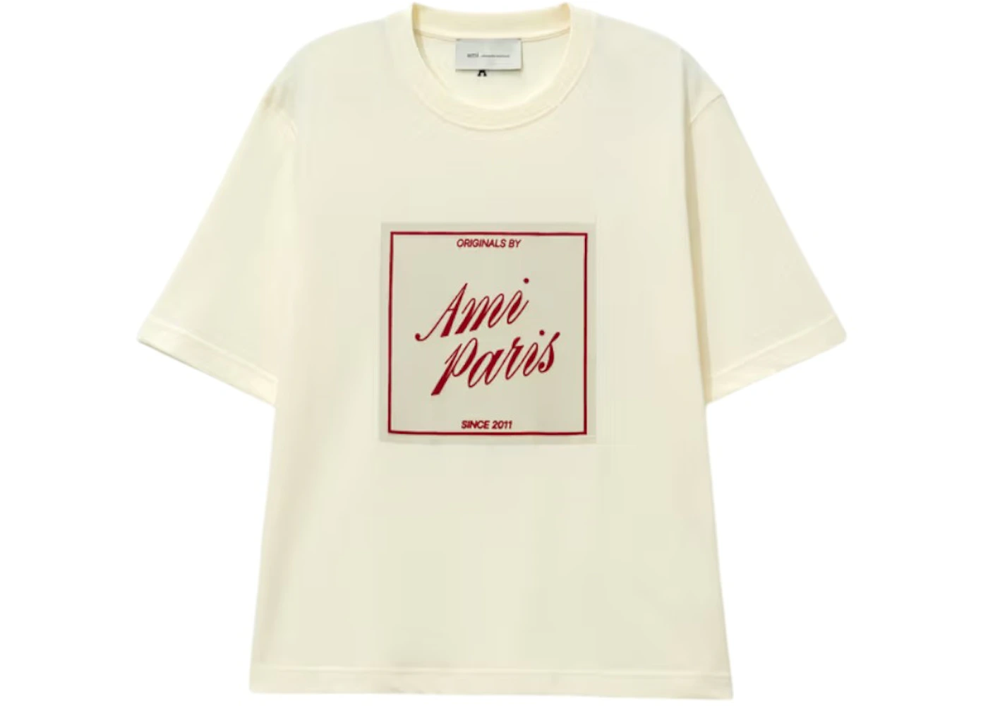 Ami Paris Heritage Print T-shirt Creme