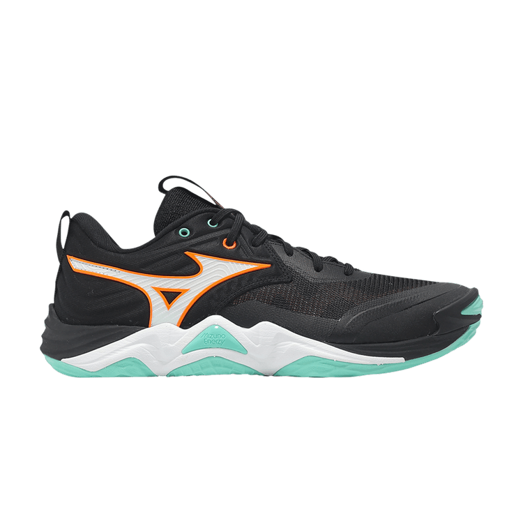 Mizuno Wave Momentum Elite 'Black Tangelo Ice Green'