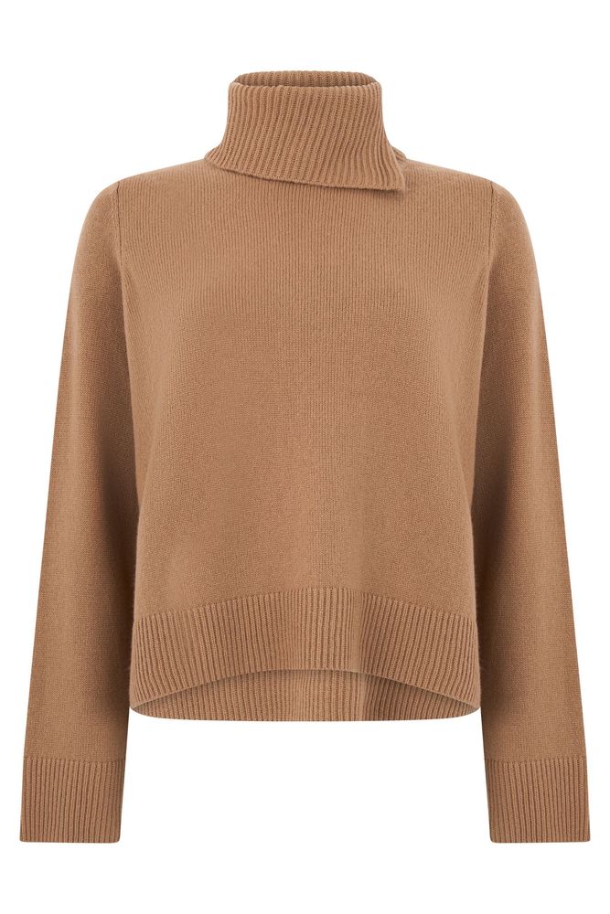 Vince Cropped Turtleneck Knitted Sweater