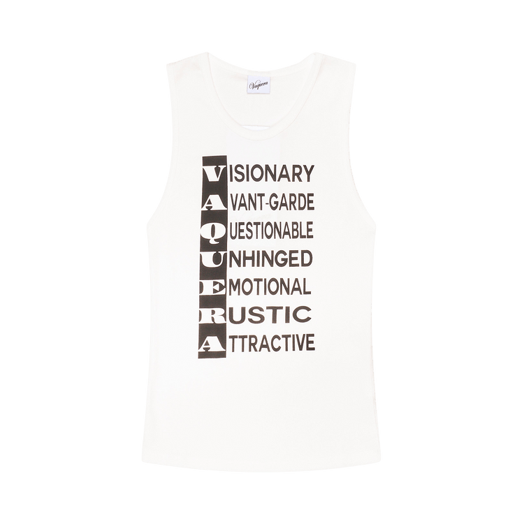 VAQUERA Anagram Tank Top 'White'