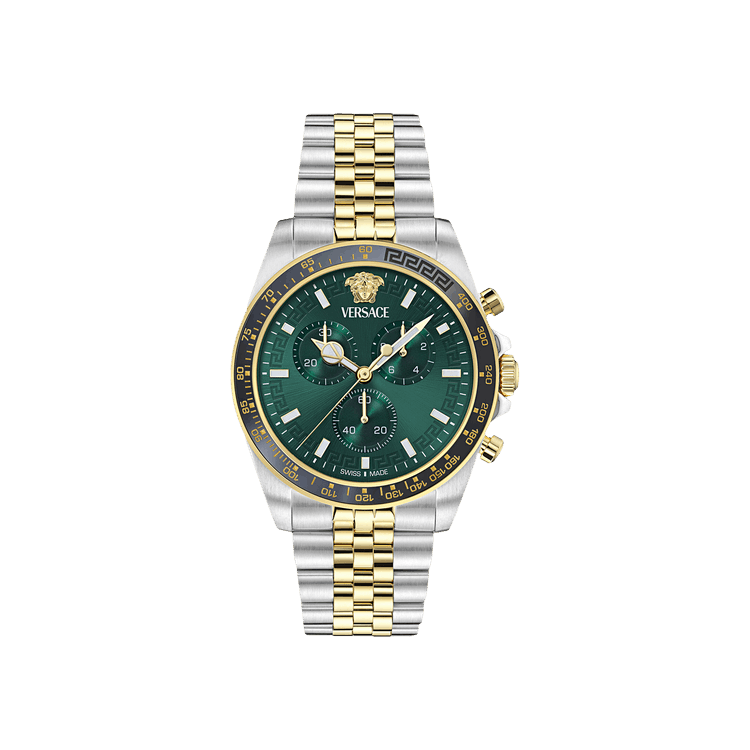 Versace Greca Chrono Wave Bracelet Watch 'Two-Tone'
