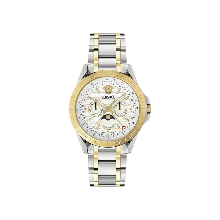 Versace V Galaxy Moonphase Bracelet Watch 'Two-Tone'