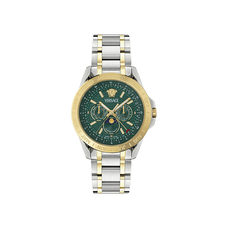 Versace V Galaxy Moonphase Bracelet Watch 'Two-Tone'