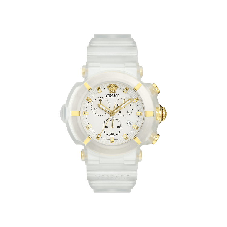 Versace Real Active Chrono Silicone Watch 'White'
