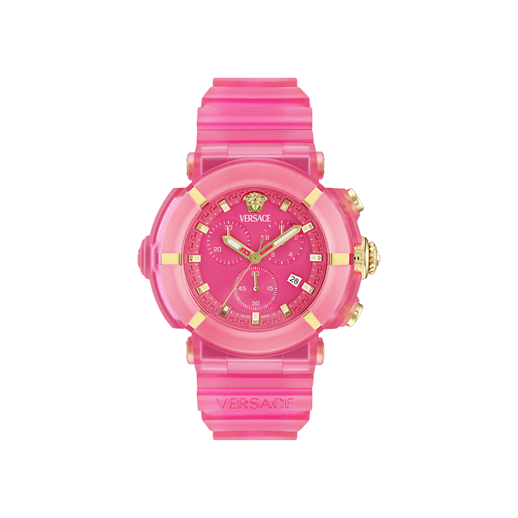 Versace Real Active Chrono Silicone Watch 'Pink'
