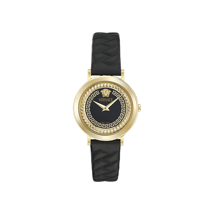 Versace Delphinus Leather Watch 'Gold'