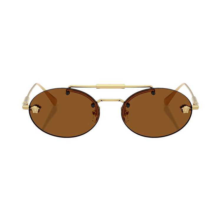 Versace Oval Sunglasses 'Brown'