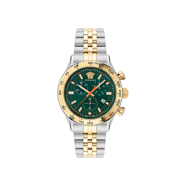 Versace Hellenyium Chrono Bracelet Watch 'Two Tone'
