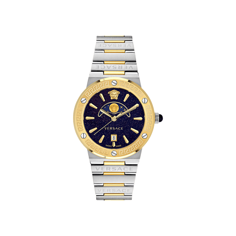 Versace Greca Logo Moonphase Watch 'Two-Tone'