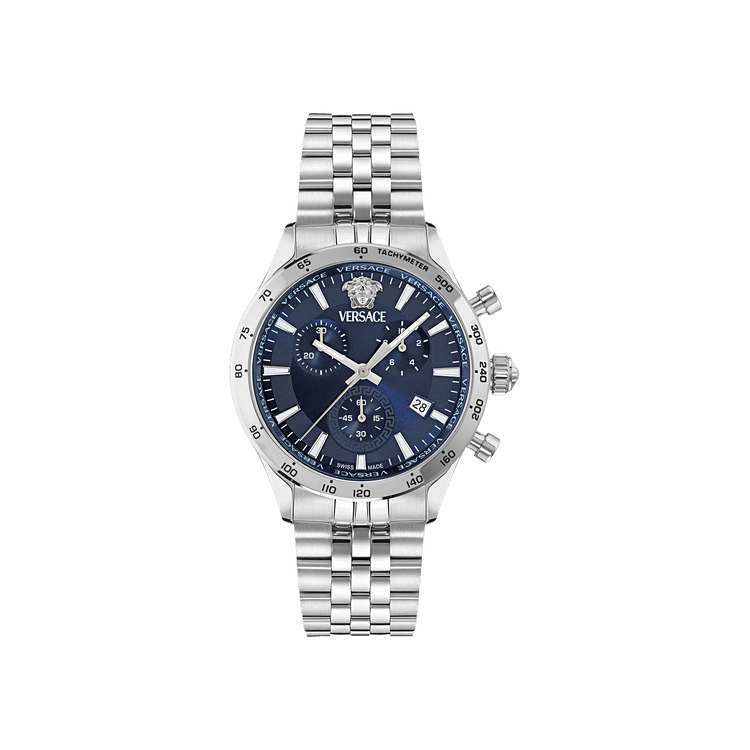 Versace Hellenyium Chrono Petite Bracelet Watch 'Stainless Steel'