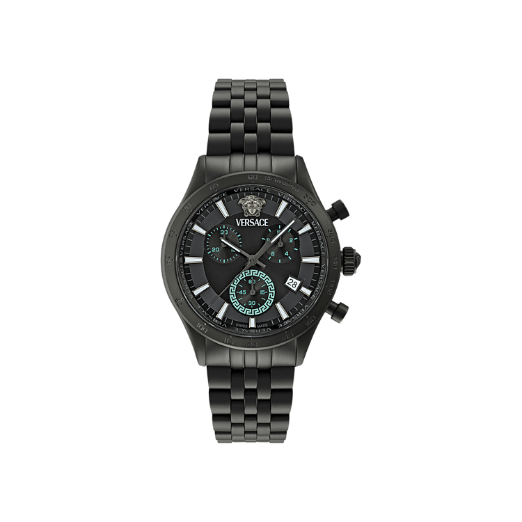 Versace Hellenyium Chrono Petite Bracelet Watch 'Black'