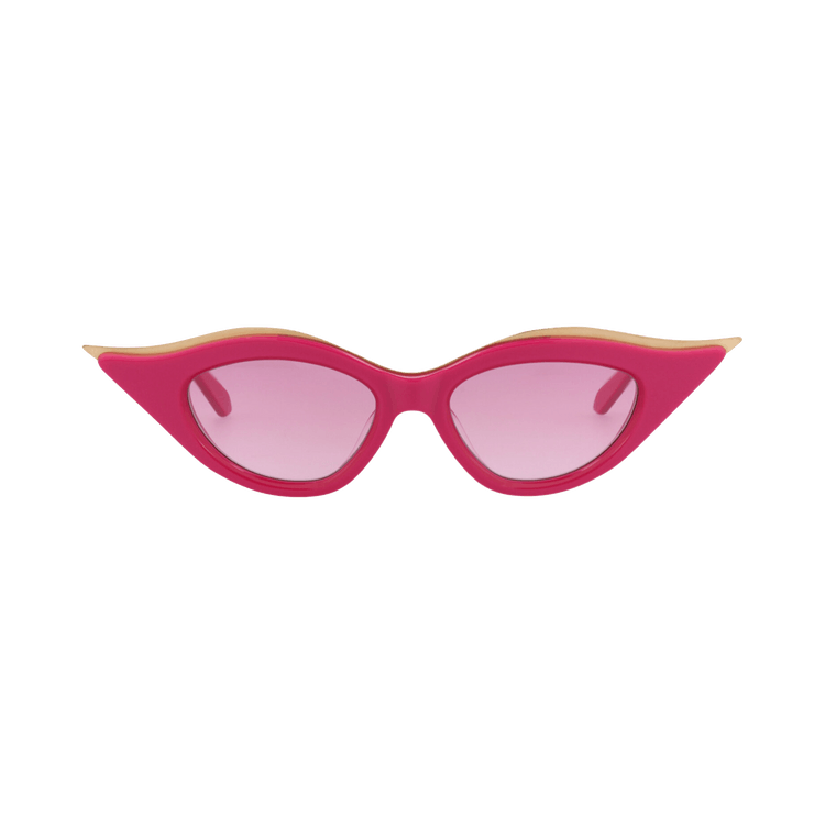 Valentino Cat Eye Frame Acetate/Titanium Sunglasses 'Pink'