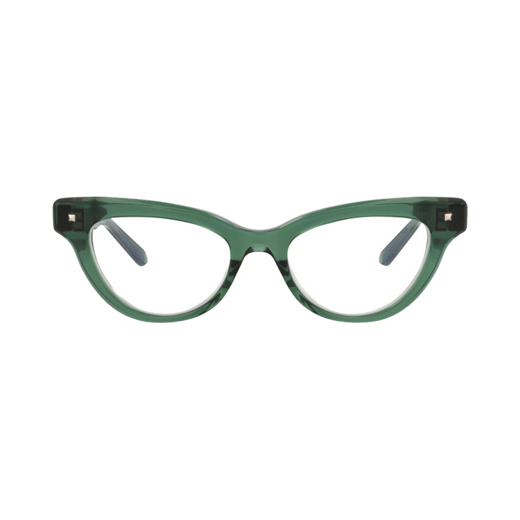 Valentino Cat Eye Acetate Optical Frames 'Green/Transparent'