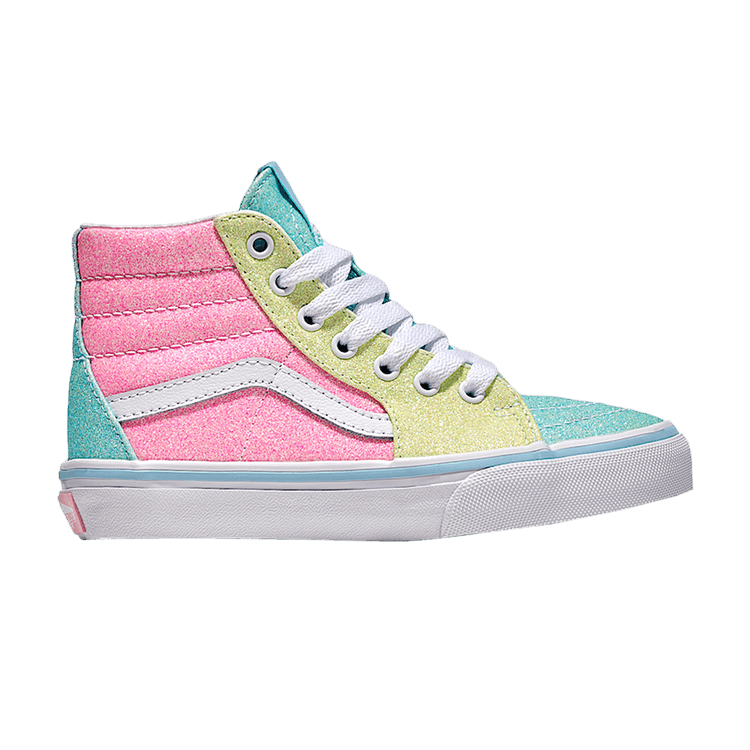 Vans Sk8-Hi Kids 'Pastel Pink Yellow Blue Glitter'