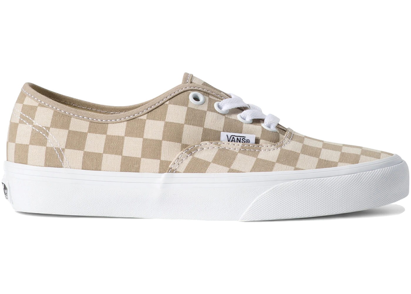 Vans Authentic Checkerboard Aluminum Grey Oatmeal Beige