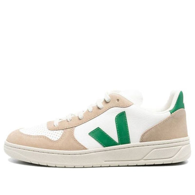 Veja V-10 Chromfree Low-Top Sneakers 'White Beige Green'