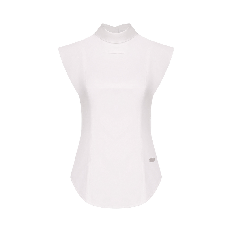 Jean Paul Gaultier Sleeveless Reversed Shirt With Pointy Boobs 'White'