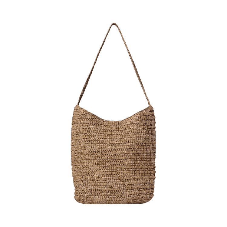 The Row Alma Shoulder Raffia Bag 'Tan'