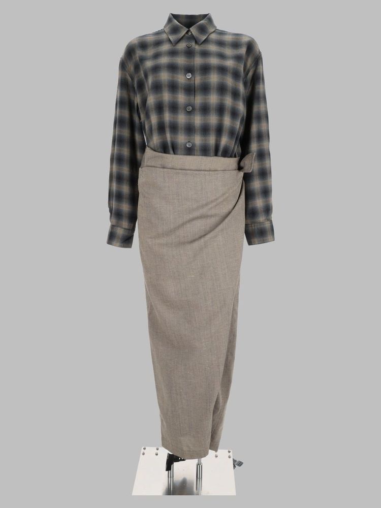 Our Legacy Checked Wrap Shirt Dress