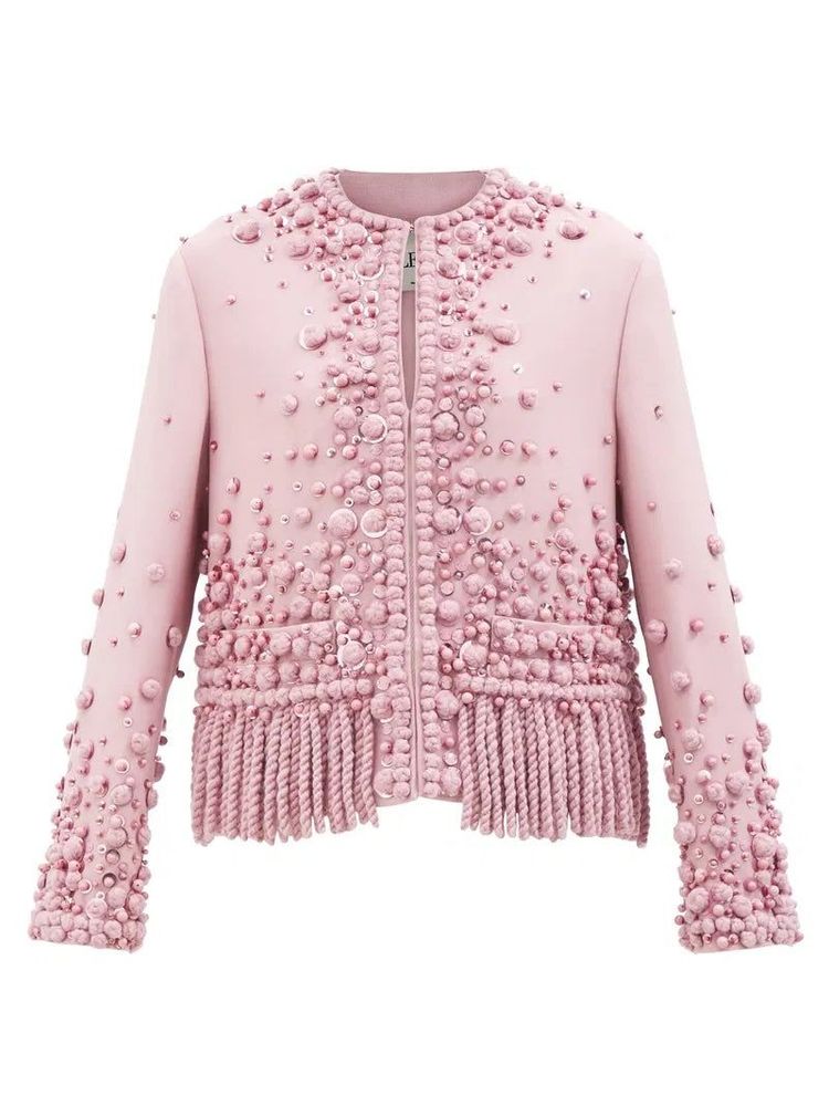 Valentino Embellished Fringed Jacket
