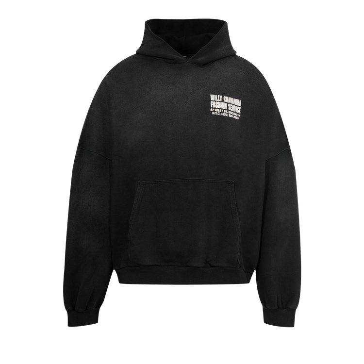Willy Chavarria Fashion Services Hooligan Hoodie 'Black'
