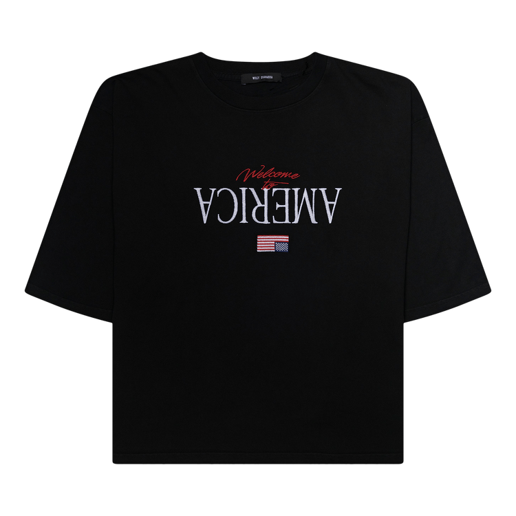 Willy Chavarria Welcome To America Buffalo Tee 'Black'