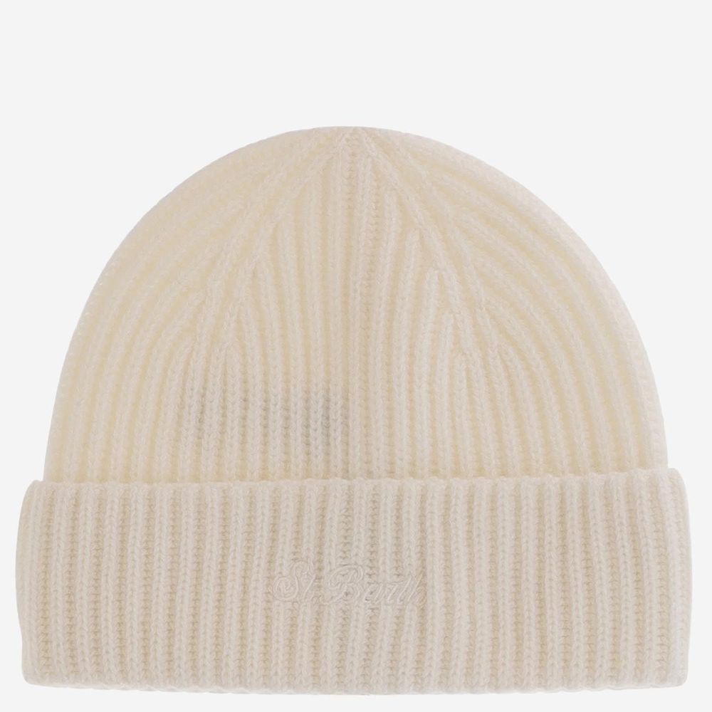 Mc2 Saint Barth Ribbed Cashmere Beanie Hat