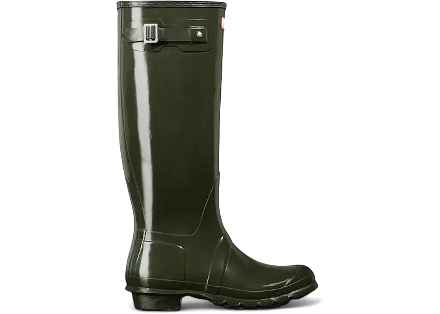 Hunter Original Tall Gloss Rain Boots Dark Olive (Women's)
