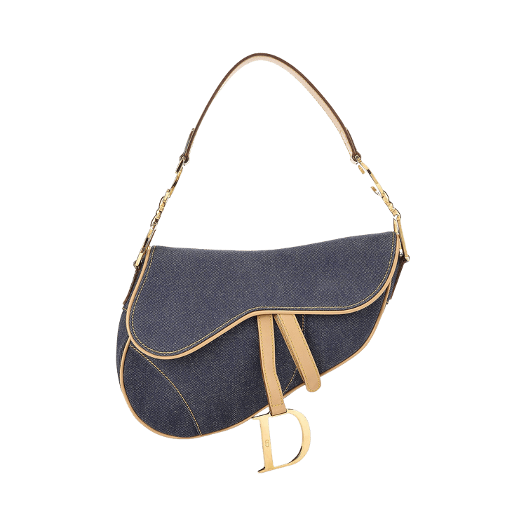 Wgaca Dior Denim Saddle Bag 'Navy'