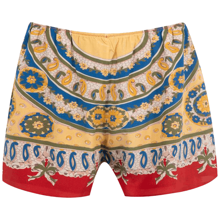Bode Bricolage Shorts 'Red/Multicolor'