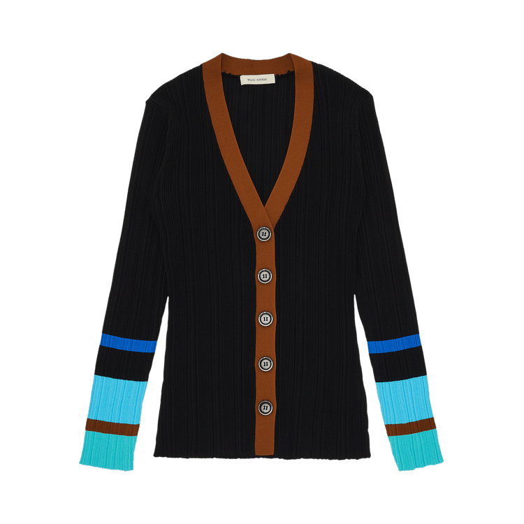 Wales Bonner Knit Cardigan 'Black Multicolor'