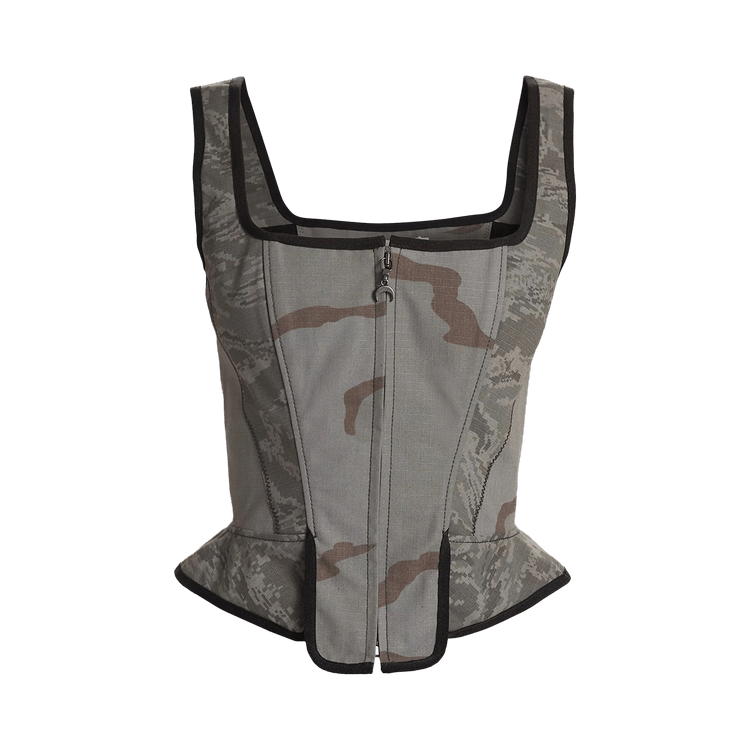 Marine Serre Regenerated Camo Corset 'Dark Grey'