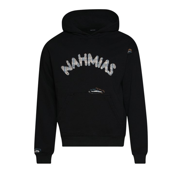 Nahmias Dusty Rainbow Applique Hoodie 'Aged Black'