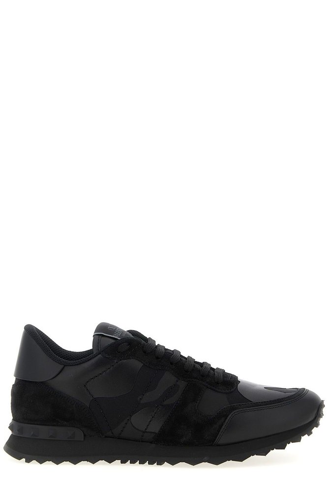 Valentino Garavani Rockrunner Camouflage Lace-Up Sneakers