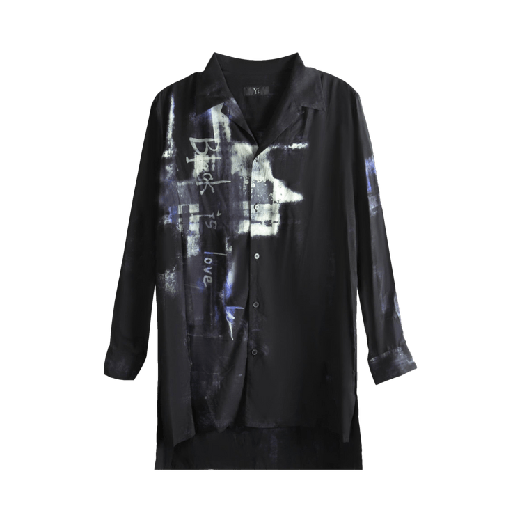 Y's Black Is Love Printed Long Shirt 'Black'