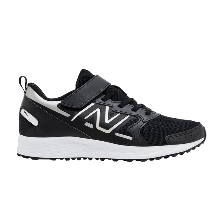 New Balance Fresh Foam 650 Bungee Lace Top Strap Big Kid 'Black Metallic Silver'
