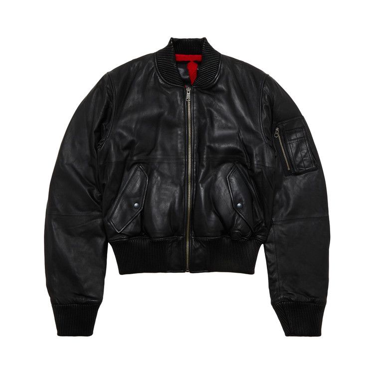 Vlone Leather Bomber 'Black'