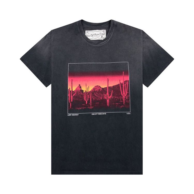 One Of These Days Burning Landscape Tee 'Washed Black'