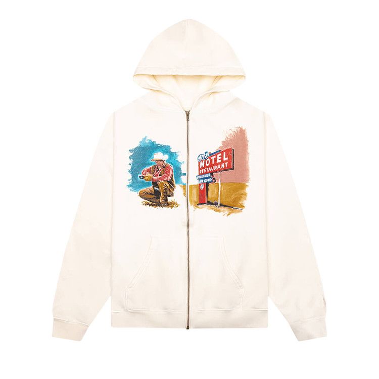 One Of These Days Mornings First Remark Zip Up Hoodie 'Bone'