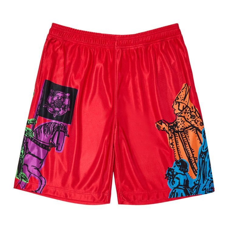 GOAT Death Tarot Shorts Red