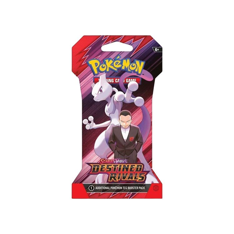 Pokémon Scarlet & Violet: Destined Rivals Sleeved Booster Pack (Giovanni & Mewtwo ex Artwork)