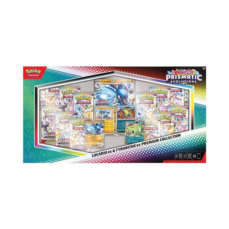 Pokémon Scarlet & Violet: Prismatic Evolutions Lucario ex & Tyranitar ex Premium Collection (Sam's Club)