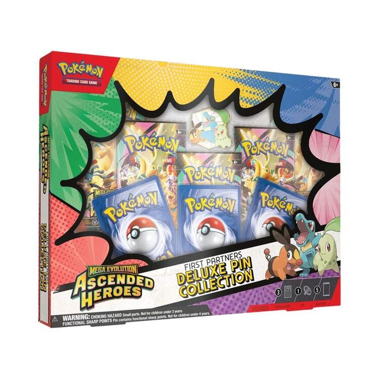 Pokémon Mega Evolution: Ascended Heroes First Partners Deluxe Pin Collection
